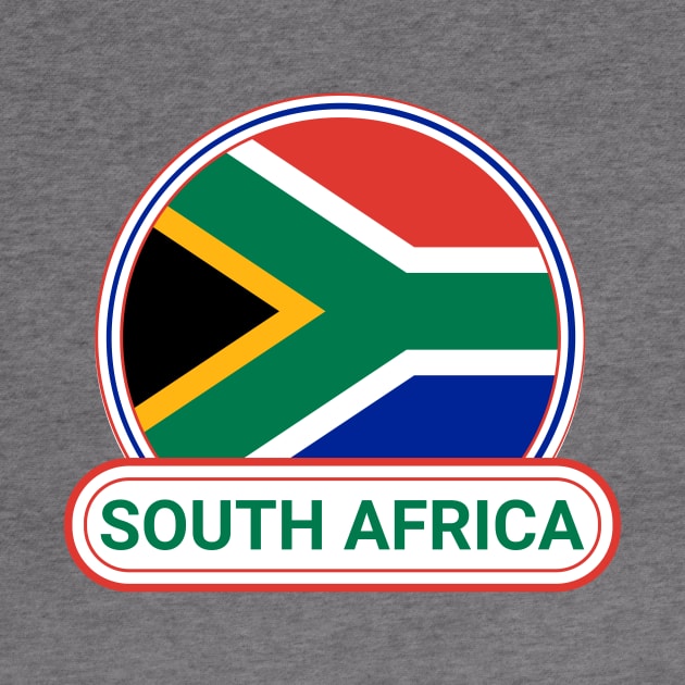 South Africa Country Badge - South Africa Flag by Yesteeyear